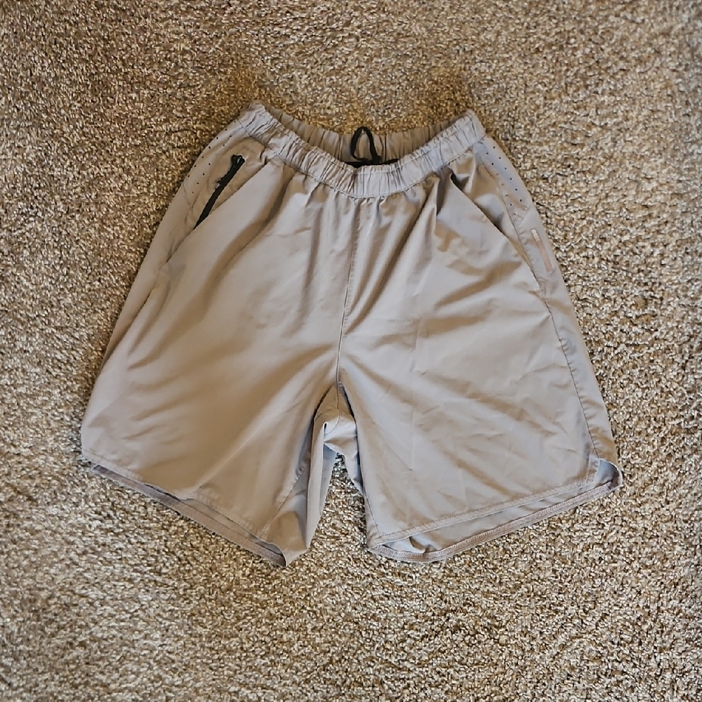 REI 5" Inseam Light Gray Running Shorts